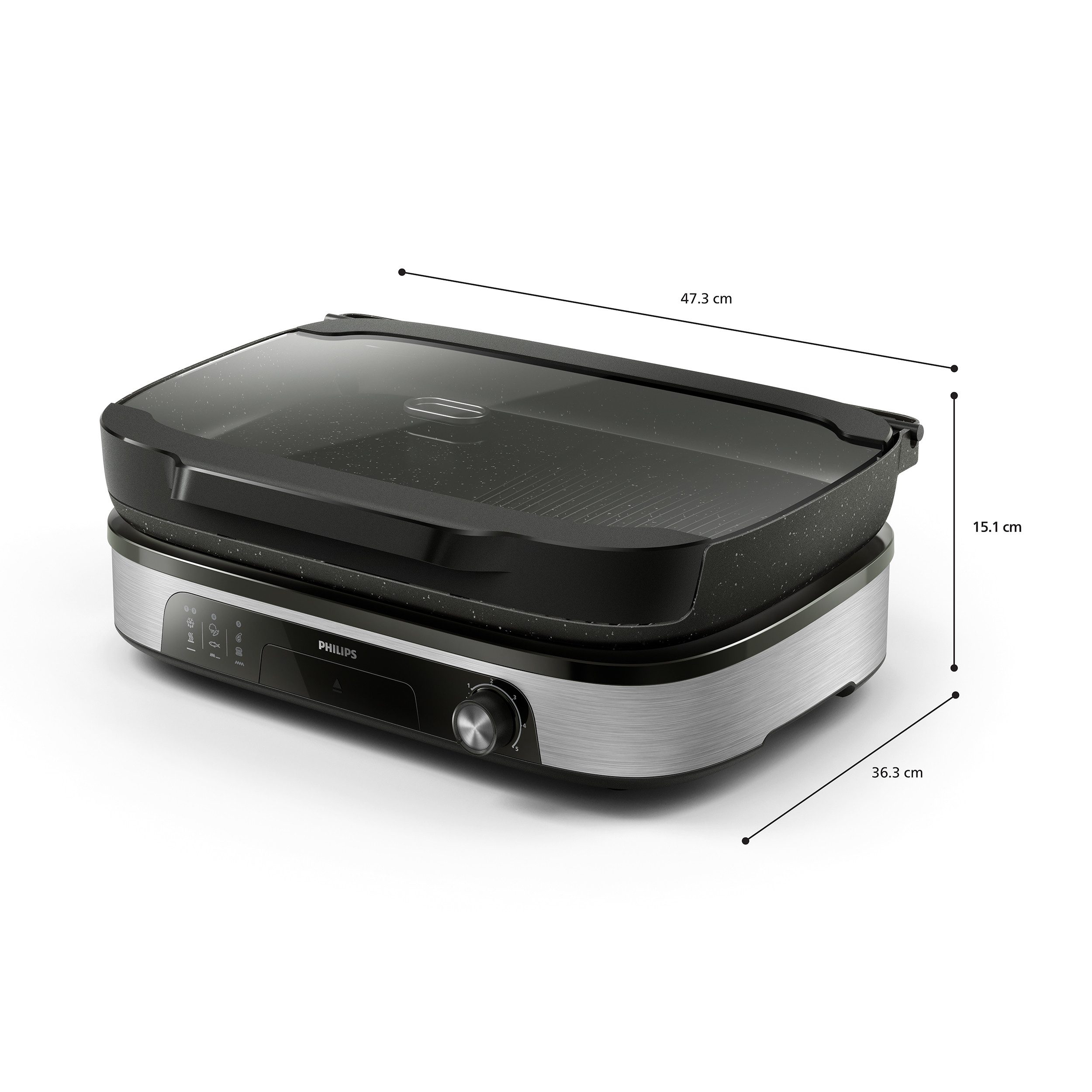 Tischgrill HD6212/90 5000 Series, Smoker und Aromainfusor