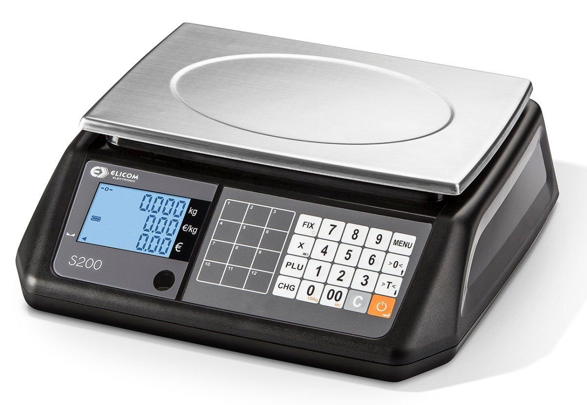 Feinwaage Geeichte Ladenwaage Elicom s200 3/6kg
