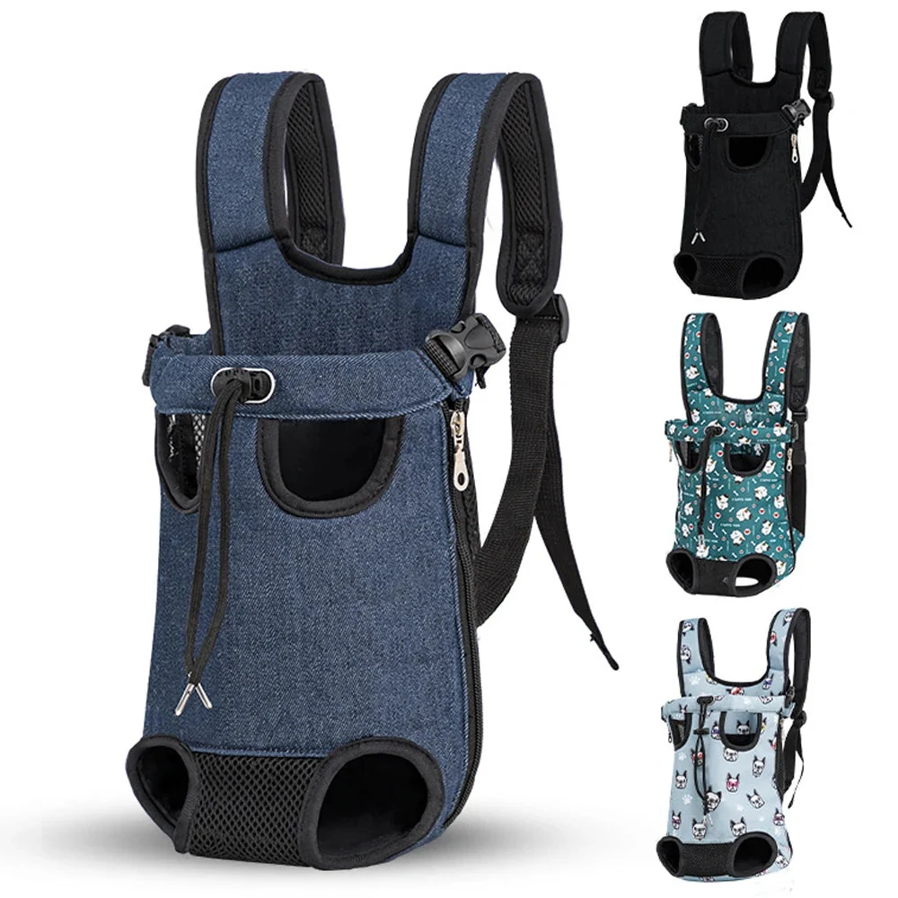 Legs-Out Pet Carrier Backpack �C Adjustable, Breathable Mesh & Internal Safety Leash