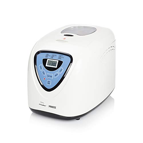 Macchina per il pane Princess White, Completamente automatica, 15 cotture preimpostate, Timer, Mantenimento in caldo, Grande capienza 0,9kg, 600 Watt, Bianca, Ottima per pane e dolci : Amazon.it: Casa e cucina