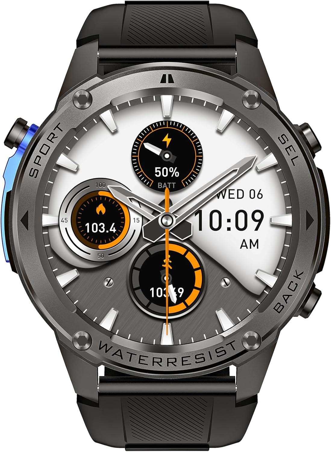 Kardena® Care GPS – Outdoor-Gesundheitsuhr mit Notruffunktion, Dual-GPS & Vitalüberwachung, AMOLED-Display, IP69K, 170+ Sportmodi, Bluetooth-Telefonie & 24h Gesundheitsmessung für Damen & Herren