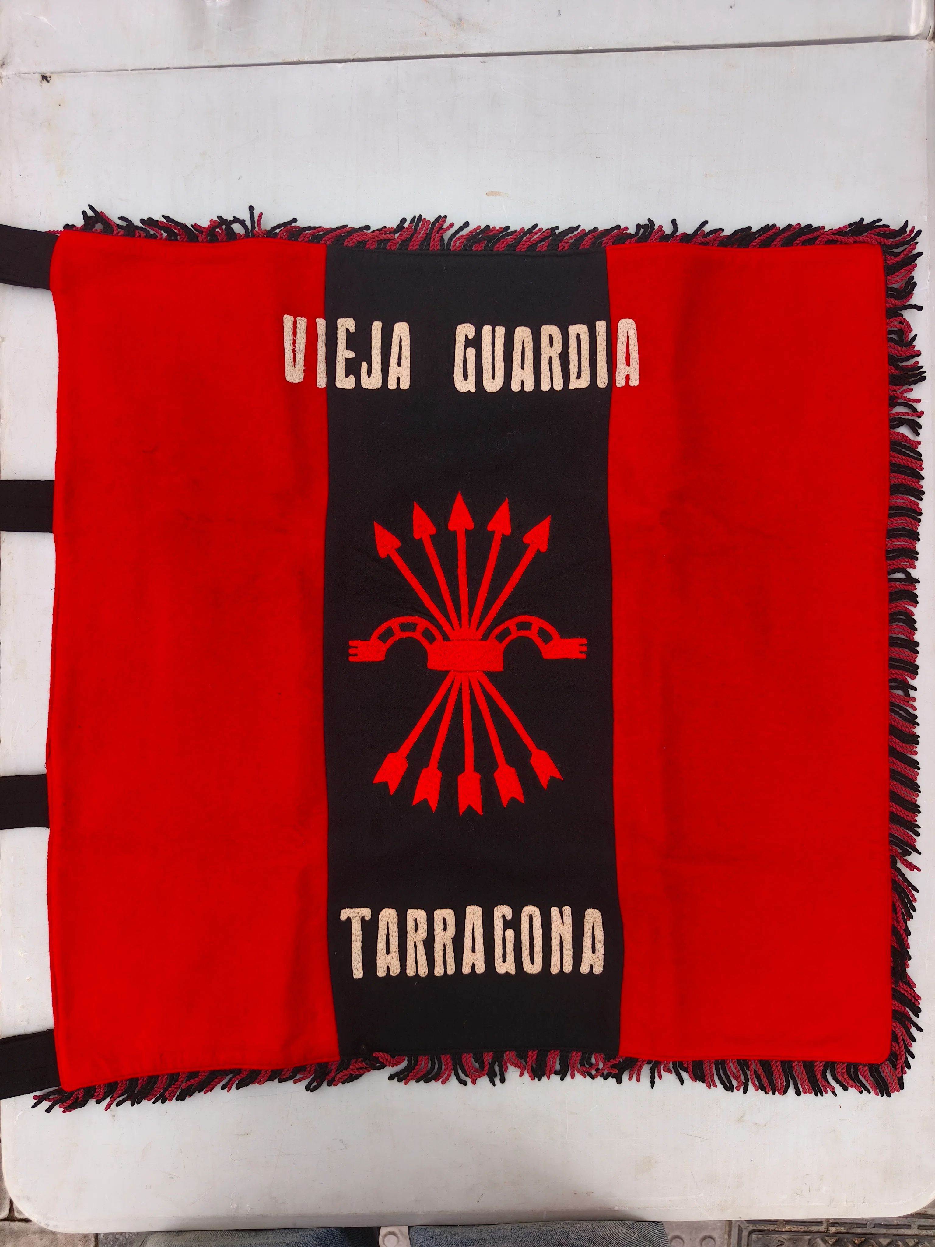 Bandera de Vieja Guardia Falange. ��poca de Franco Espa?a.