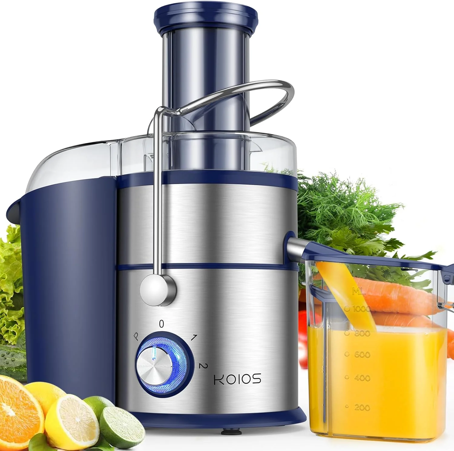 1300W KOIOS Centrifugal Juicer with Extra Large 3