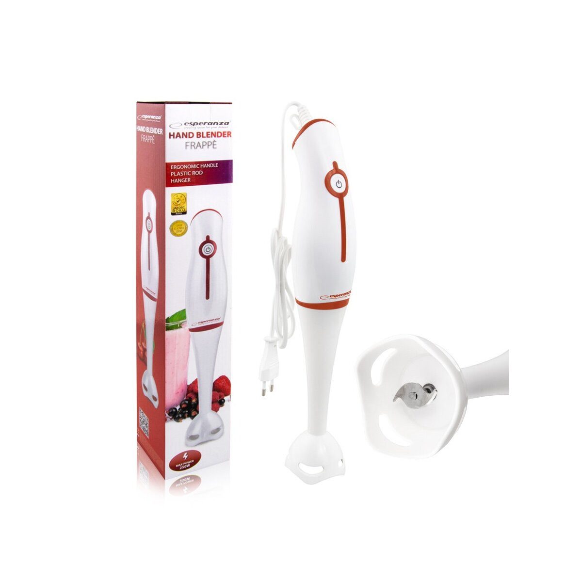 Handmixer Esperanza Frappé Stabmixer mit Edelstahlmesser