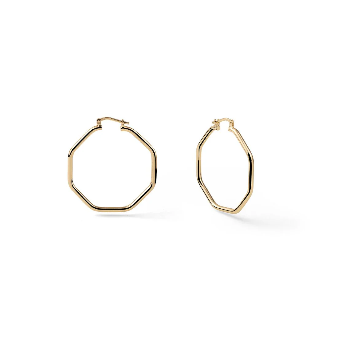 Orecchini Unoaerre semicerchio dorati a cerchio ottagonale 2752