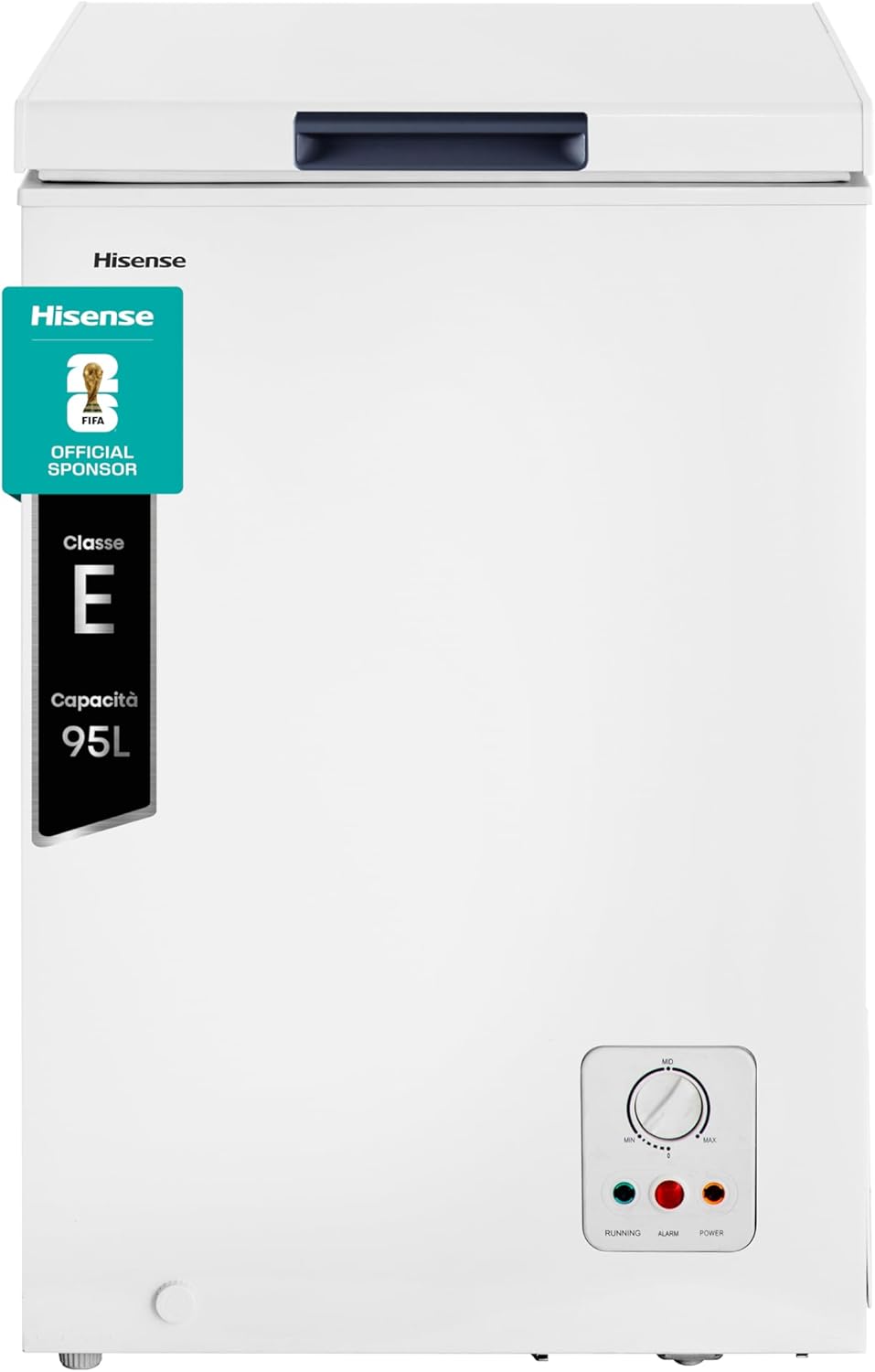 Hisense MCF95E Congelatore a Pozzo 95 L di capacità, Silenzioso 40 dB, Bianco, 54.6 x 47.9 x 85.4 cm