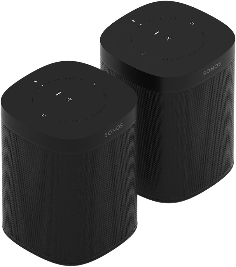Sonos One Smart Speaker, schwarz – Intelligenter WLAN Lautsprecher mit Alexa Sprachsteuerung, Google Assistant & AirPlay – Multiroom Speaker für unbegrenztes Musikstreaming