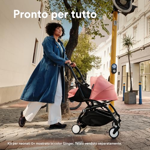 Stokke YOYO 0  Newborn Pack, Stone   Include materasso, capottina estendibile e allacciatura a 5 punti   Richiede telaio YOYO (venduto separatamente) : Prima infanzia