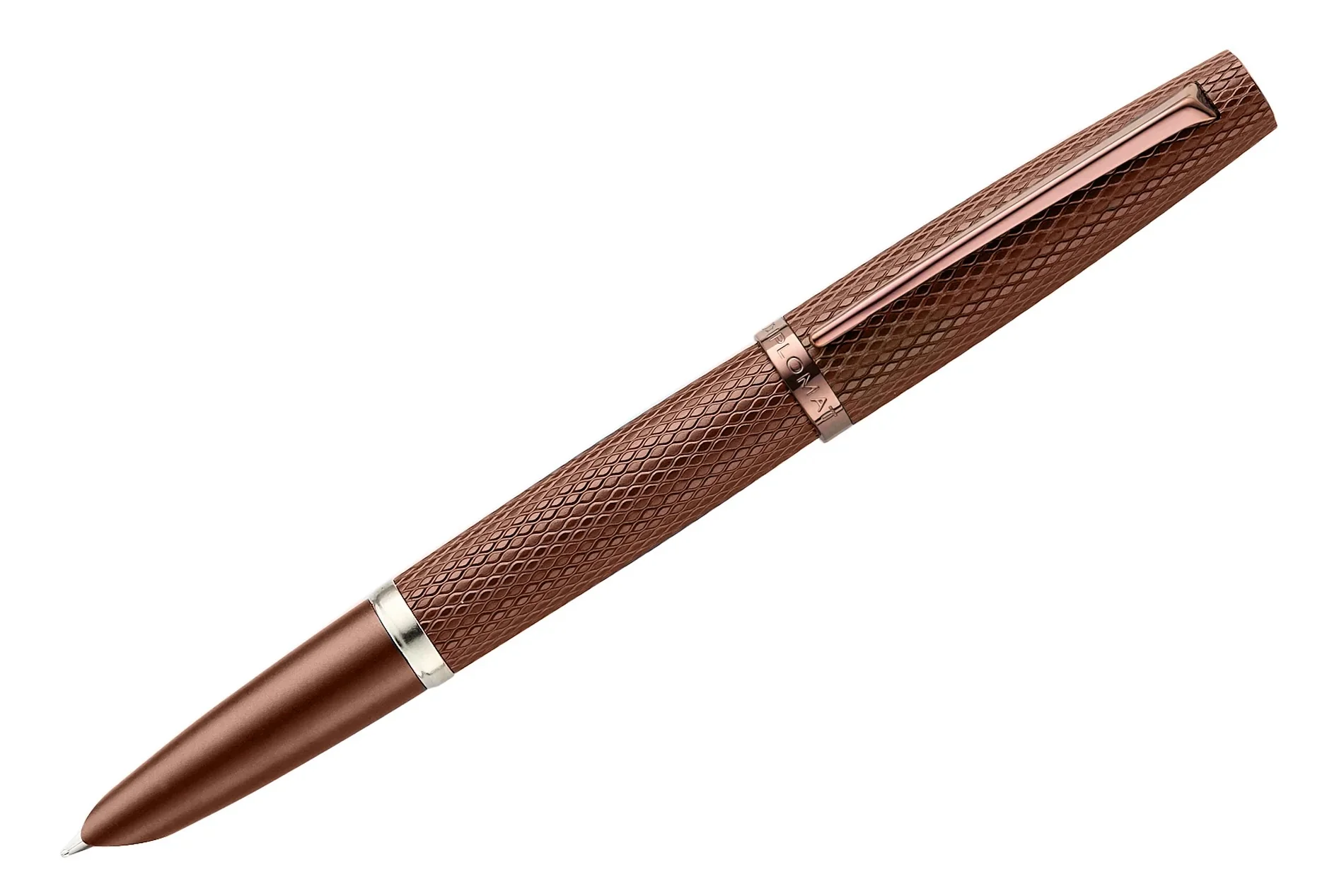 Diplomat Viper Fountain Pen in Brown Guilloche