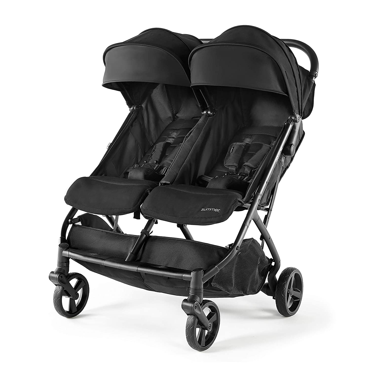 3Dpac CS  Double Stroller, Black &ndash; Car Seat Compatible Baby Stroller &ndash; Lightweight Stroller with Convenient One Hand Fold