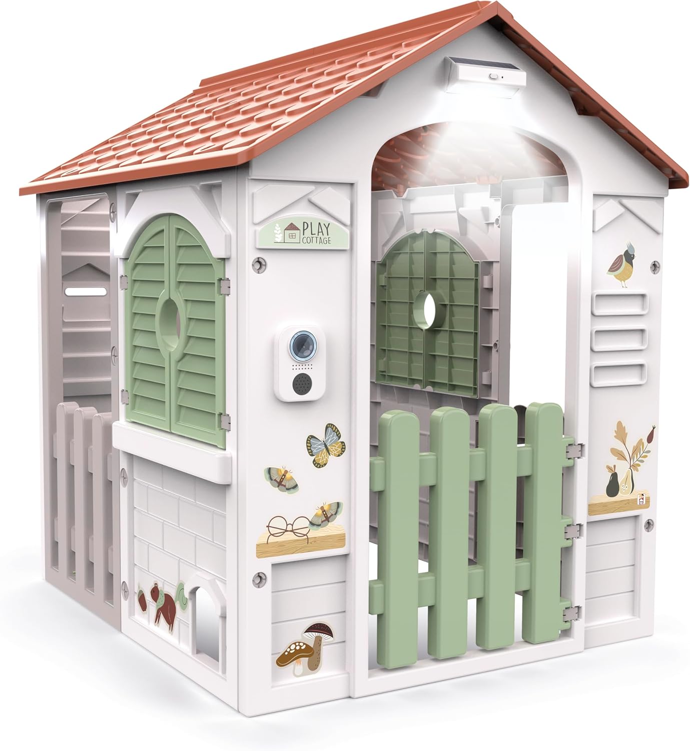 Chicos - Play Cottage | Casetta per Bambini Interattiva da Giardino con Luce e Suoni oltre a Finestre Apribili e Gattaiola | Da 2 Anni (89608)