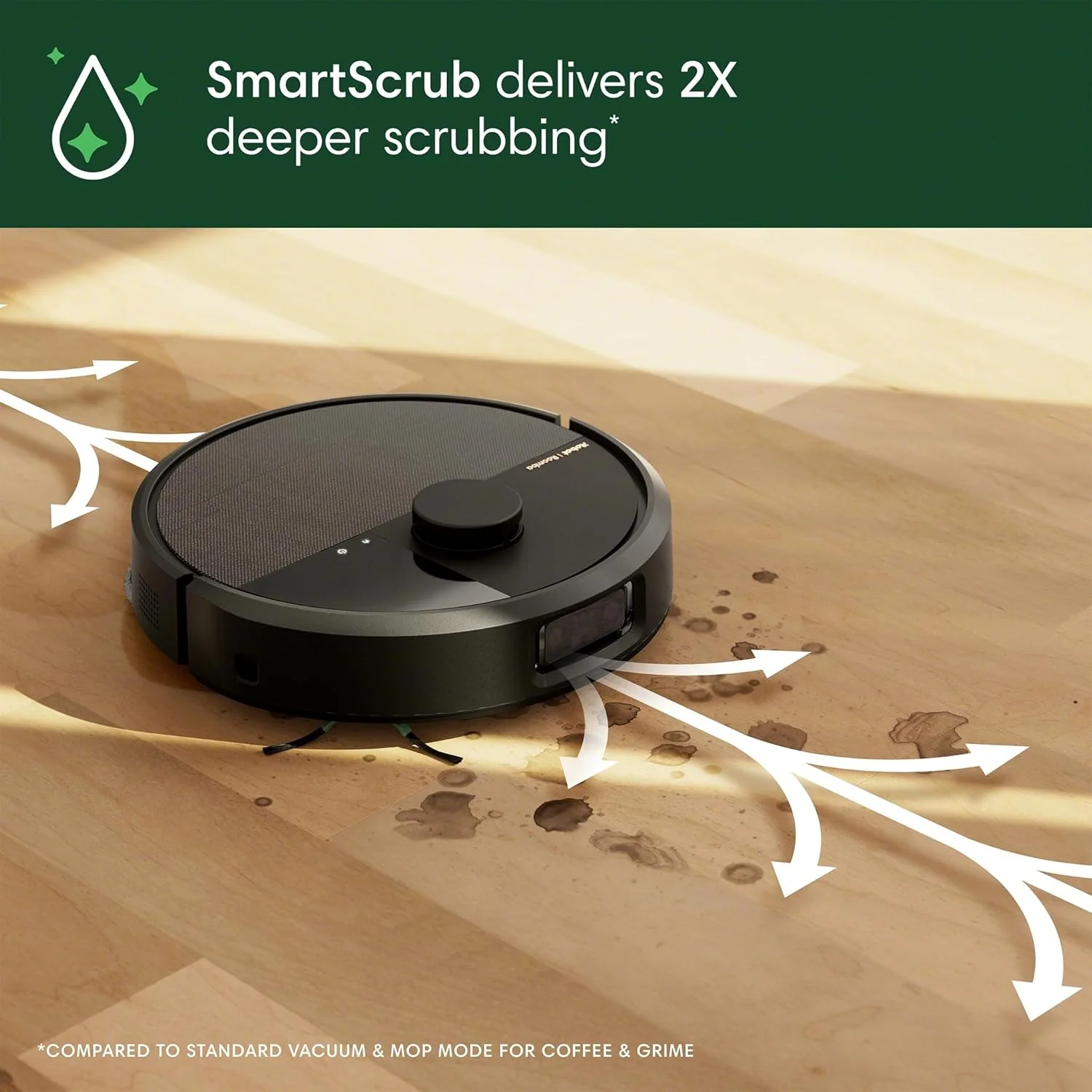 Combined robot vacuum mop + automatic cleaning platform - expandable rotating mop pad, automatic emptying, pad cleaning and heating drying, automatic cleaning, obstacle recognition and avoidance, laser radar navigation