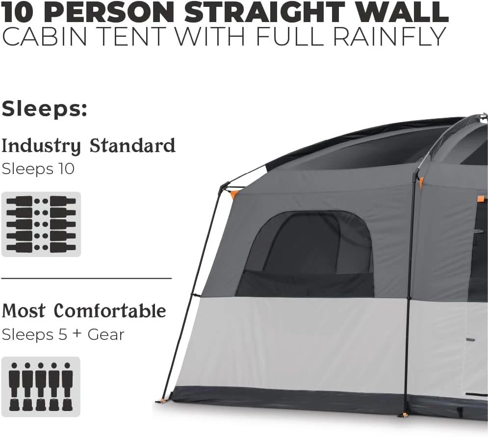 Tent for Family Camping Large Multi Room Cabin Tents for Car
