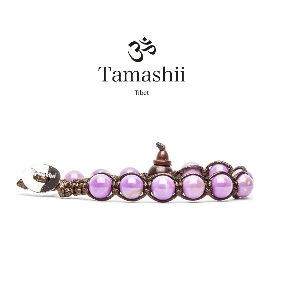 Bracciale Tamashii BHS900-247 a un giro da 8mm in mica viola