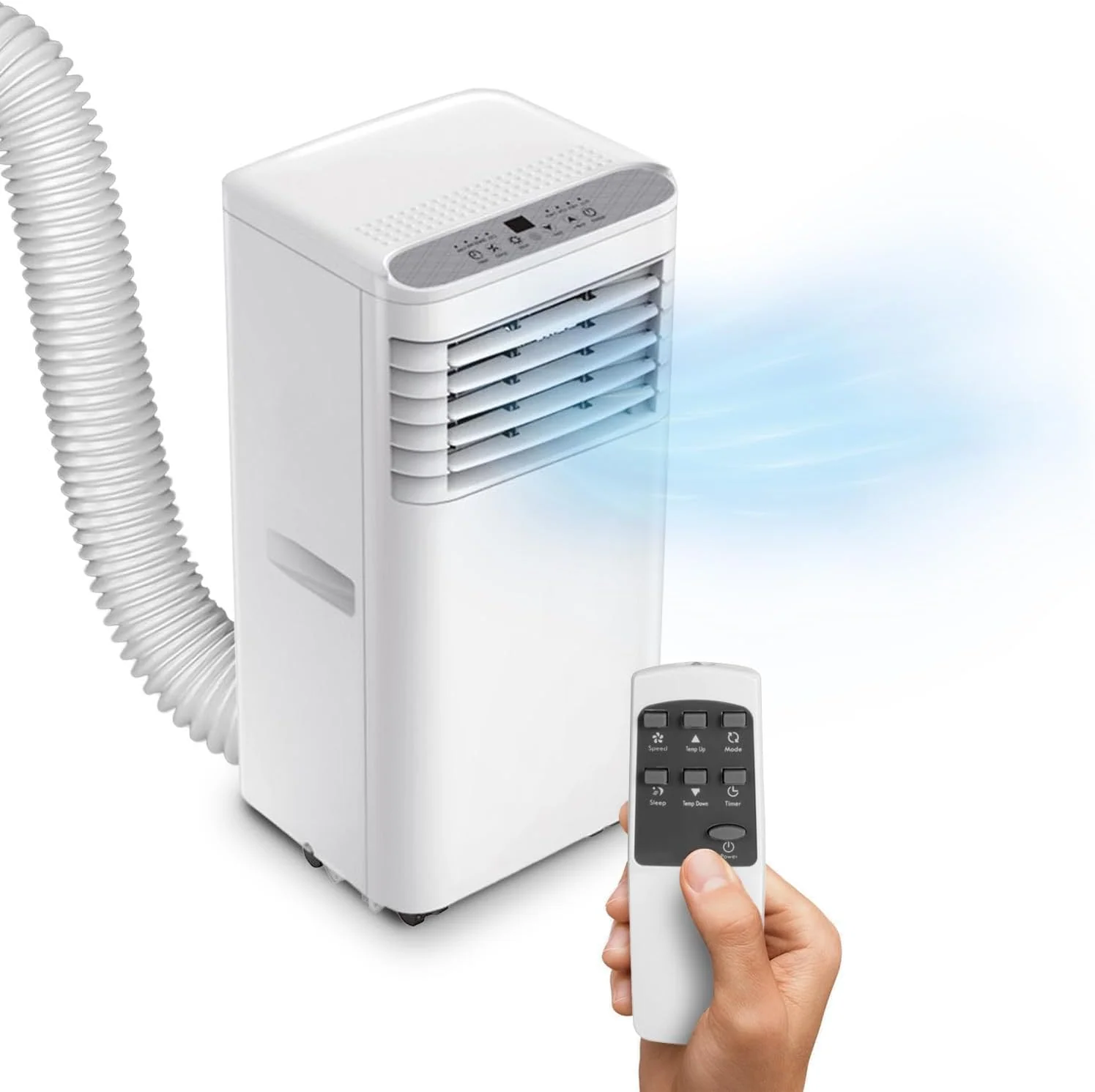 Avilia Klimaanlage, Weiß, Mobiles Klimagerät 9000 BTU 3 in 1, Luftentfeuchter, Kühler und Ventilator