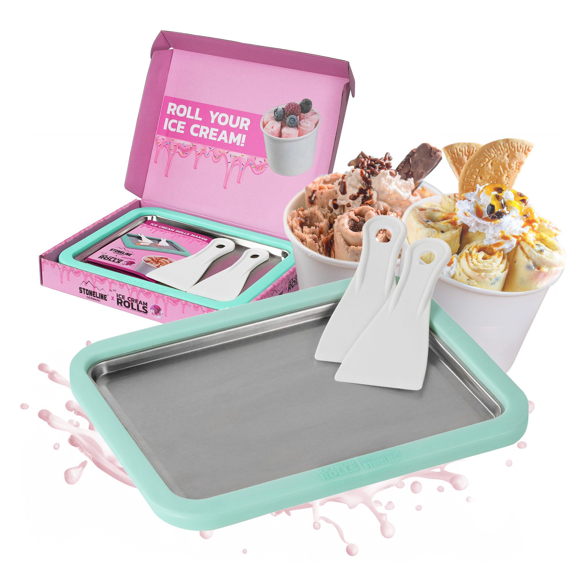 Eismaschine by Mr. Ice Cream Rolls Maker Eisplatte für Hausgemachte Eiscreme