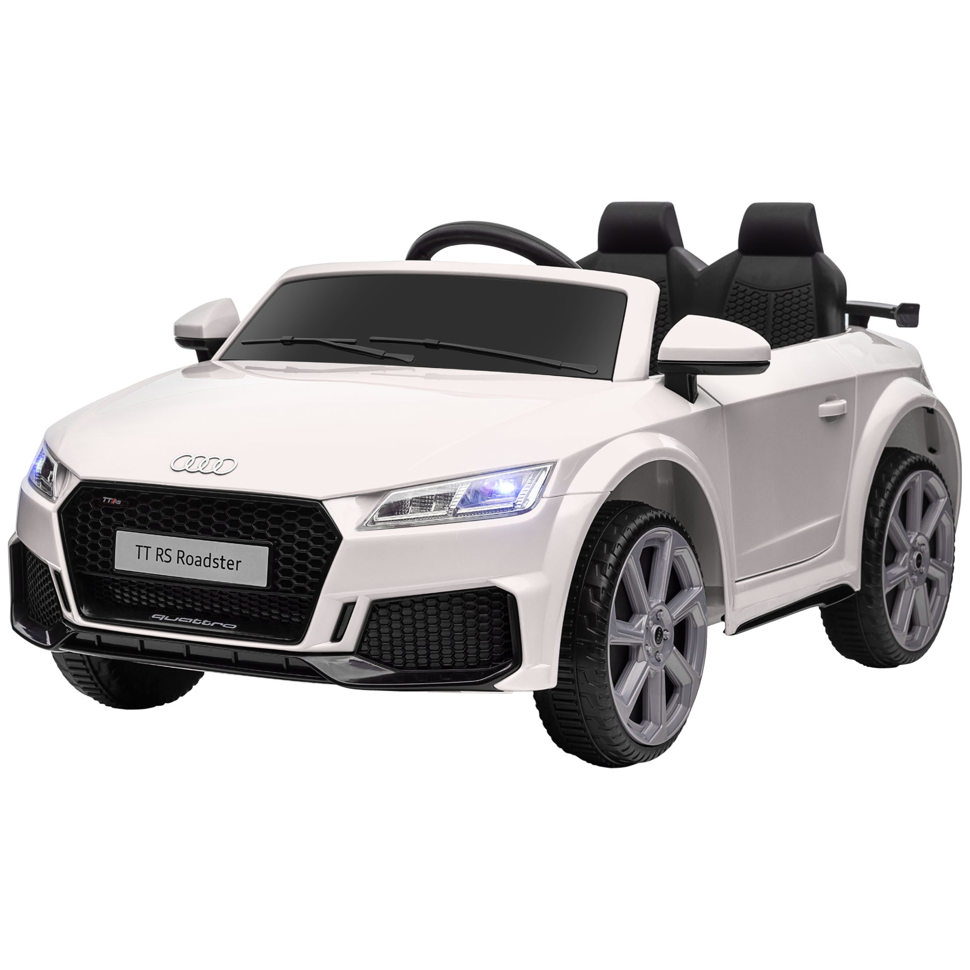 Kinder-Elektroauto Audi TT RS Roadster, 3 km/u, Afstandsbediening, LED, USB, Wit