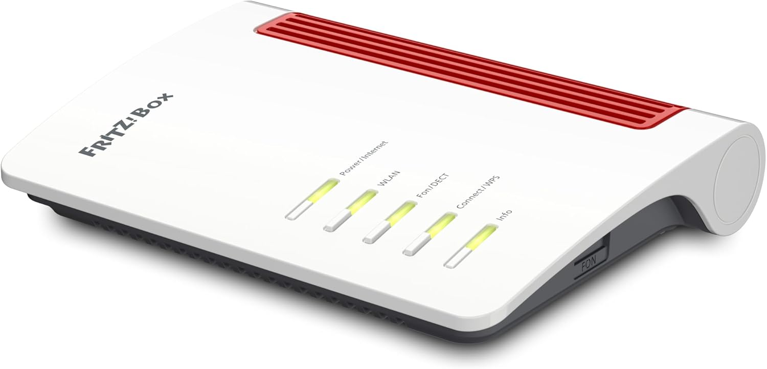 FRITZ!Box 7690, Modem Router Wi-Fi 7 Dual Band (2.4 GHz, 5 GHz) fino a 7.000 Mbit/s, per FTTC VDSL FTTH con ONT, 1x Wan 2,5 Gb, 1X Lan 2,5 Gb, 2X Lan Gb
