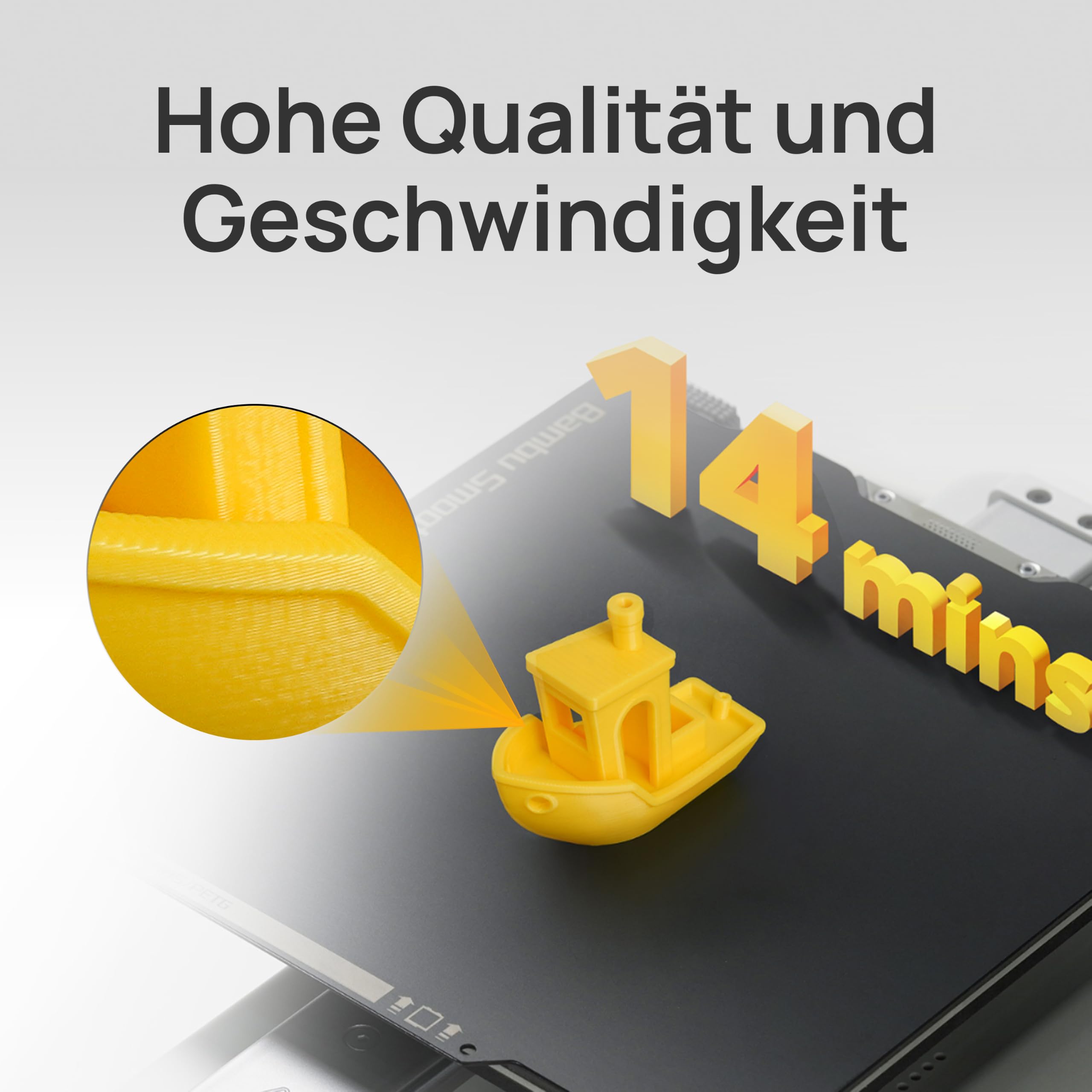 3D-Drucker A1 Mini mit LED-Lampen-Set kompakte Bauweise automatische Kalibrierung Hochfrequenz-Flusskontrolle