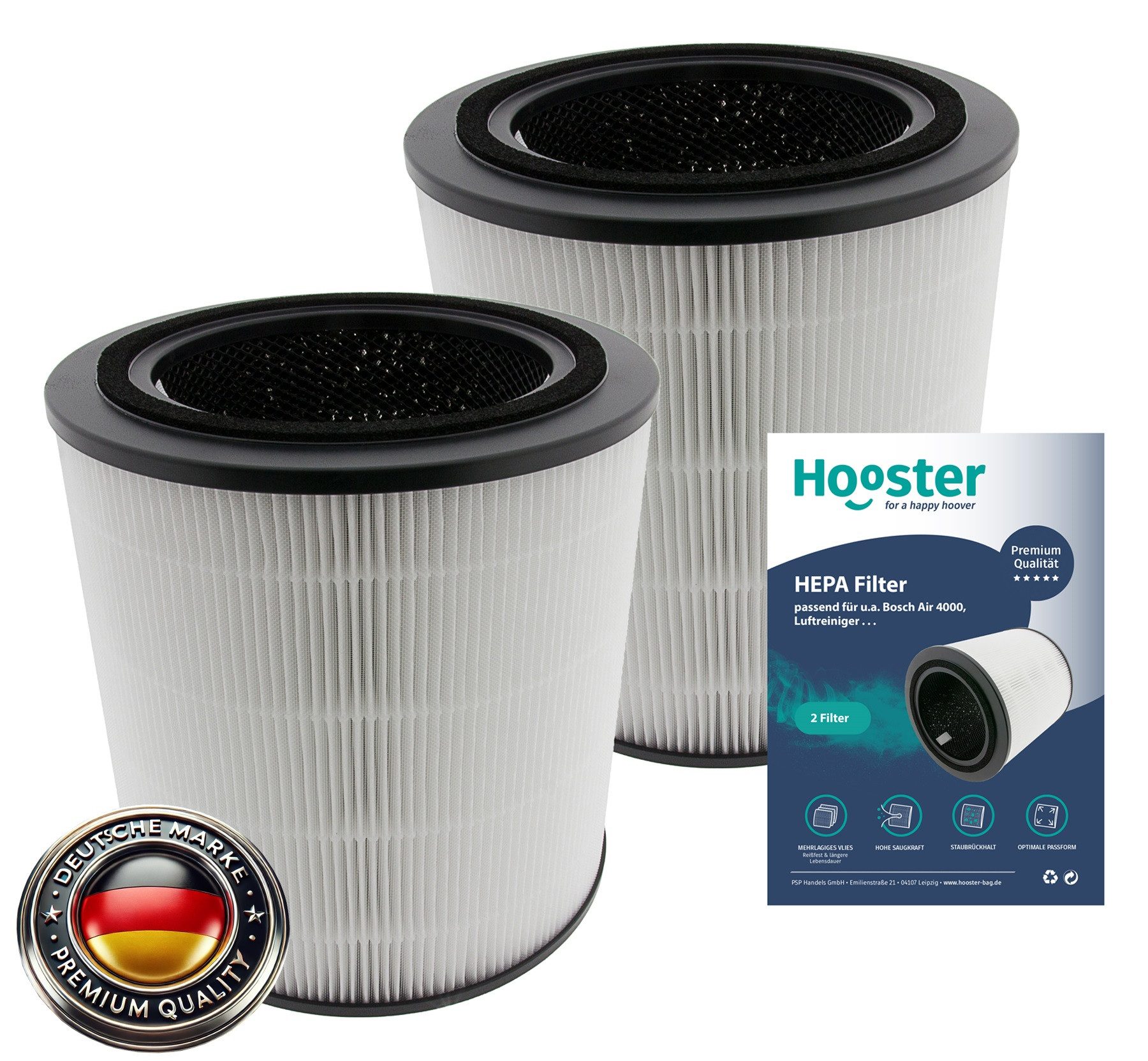 Luftfilter 2er Set Filter kompatibel mit Bosch Air 4000 Luftreiniger