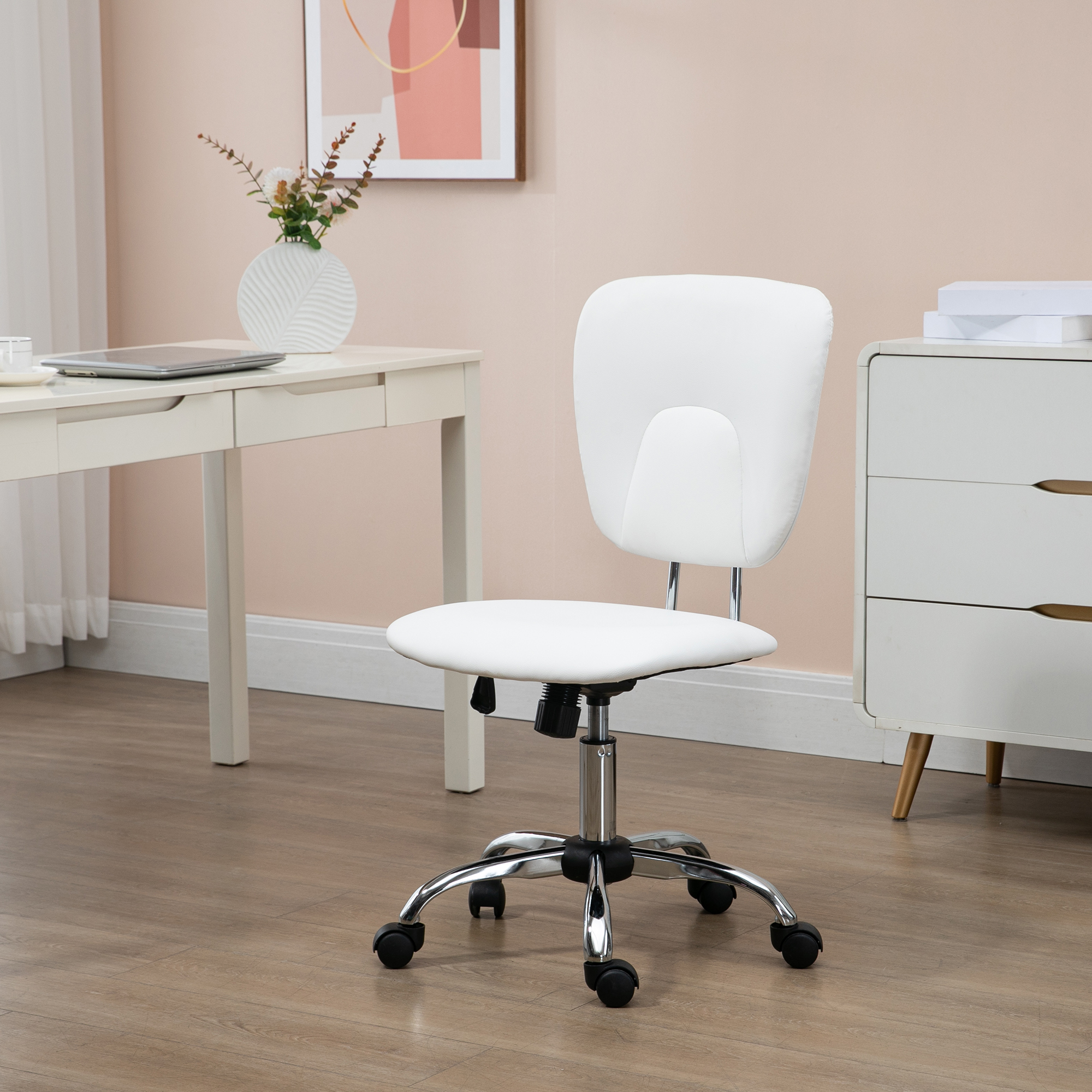 Vinsetto Bürostuhl ergonomischer Bürostuhl mit höhenverstellbarer Rückenlehne, neigbarem Sitz, Bürostuhl mit drehbaren Rollen