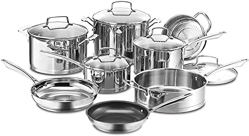 Cuisinart 89 13 13 Piece Cookware Set Professional Series, Stainless Steel: Home & Kitchen