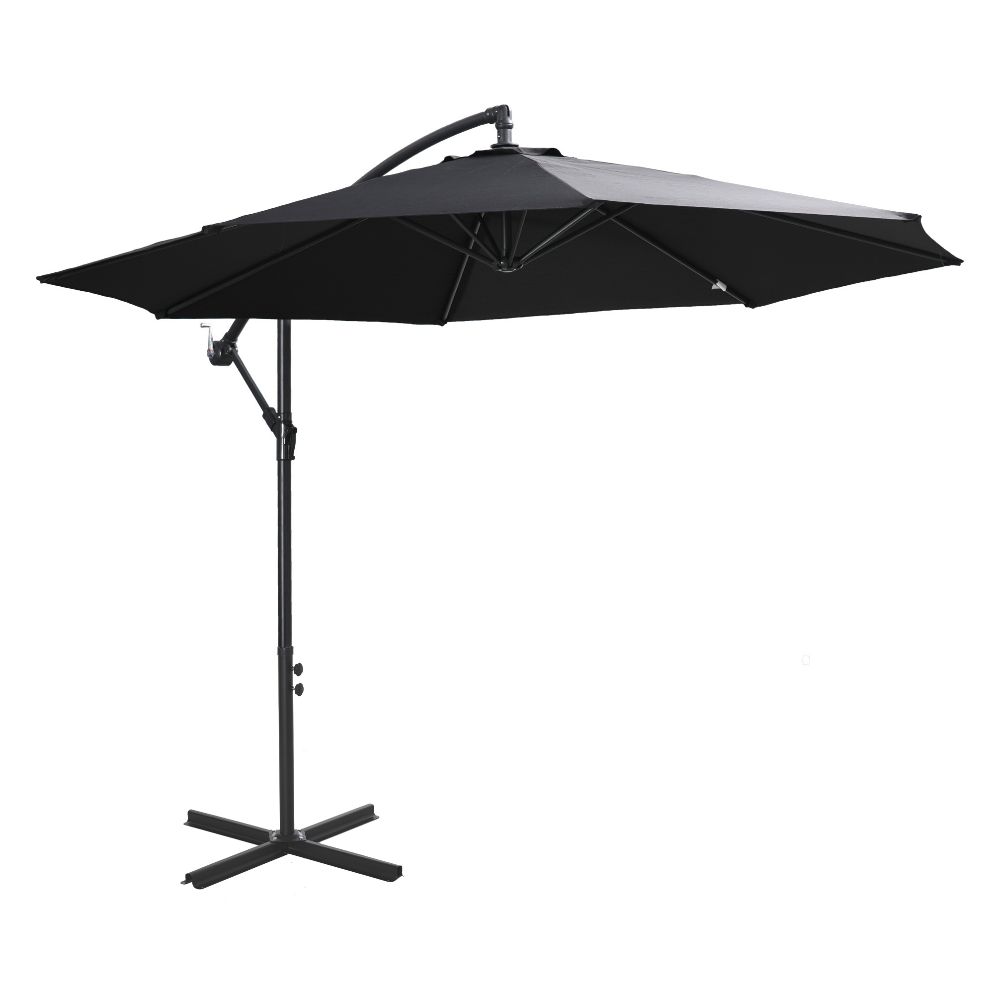 Outsunny Sonnenschrim Ampelschirm Sonnenschirm mit Kurbel