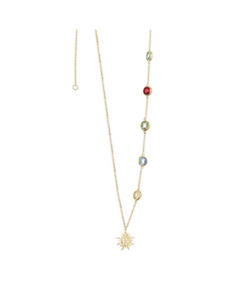 Newbridge Silverware Necklace with Multi Coloured Stones