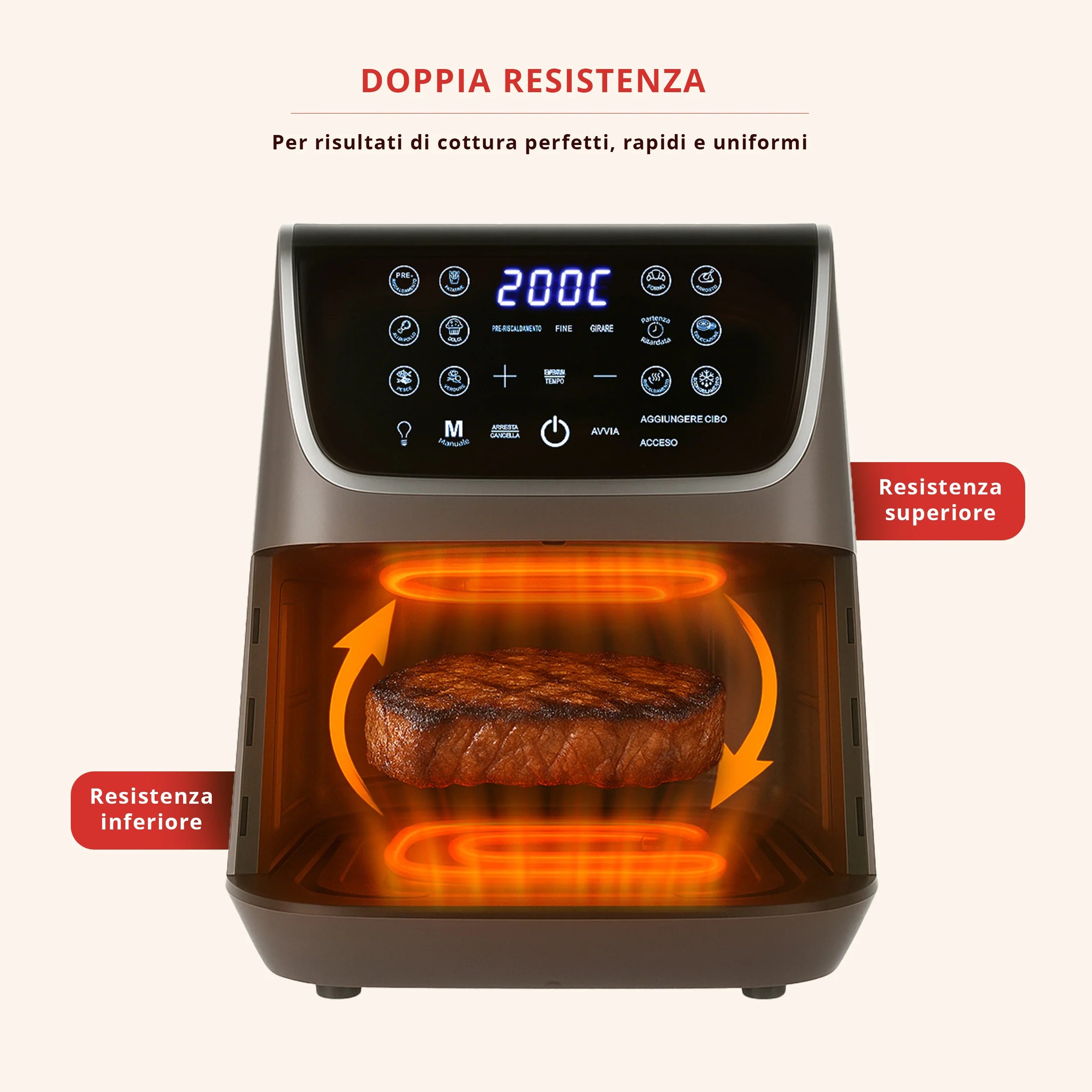 Friggitrice ad Aria Doppia Resistenza