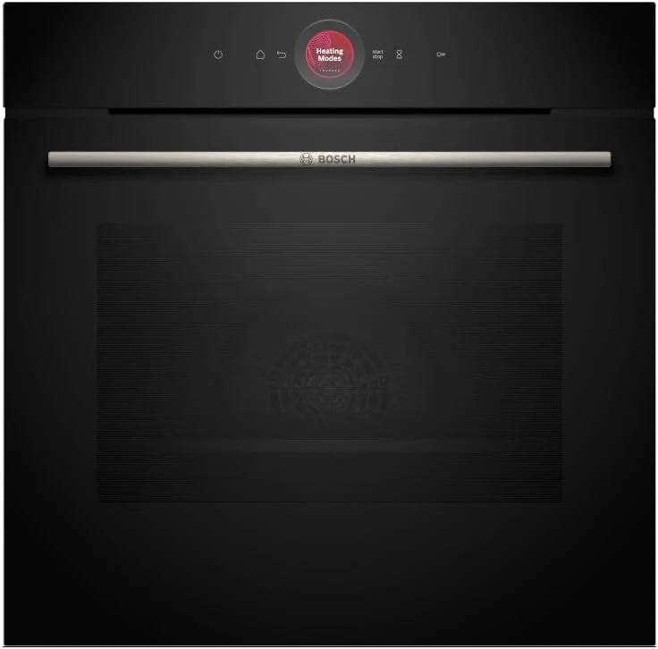 Bosch HBG7721B2, Serie 8 Smarter Einbau-Backofen, 60 x 60 cm, Made in Germany, Schwarz, Pyrolyse & Hydrolyse Selbstreinigung, Air Fry, 3D Heißluft