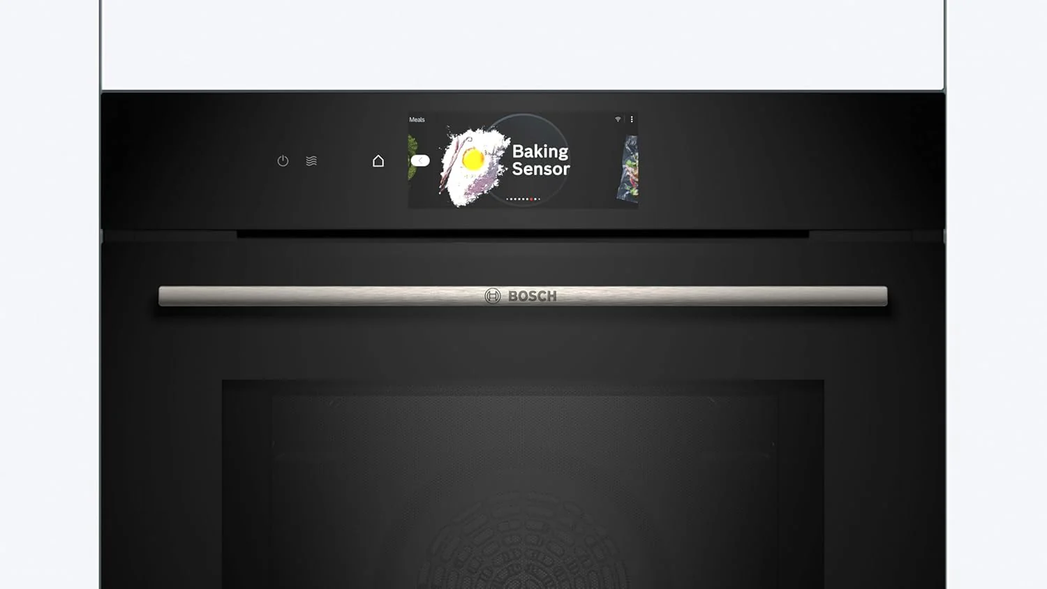 Bosch HMG7361B1, Serie 8 smarter Einbau-Backofen mit Mikrowellenfunktion, 60 x 60 cm, Made in Germany, Schwarz, Air Fry, Digitaler Bedienring, Touchdisplay, Automatikprogramme, Reinigungsunterst��tzung