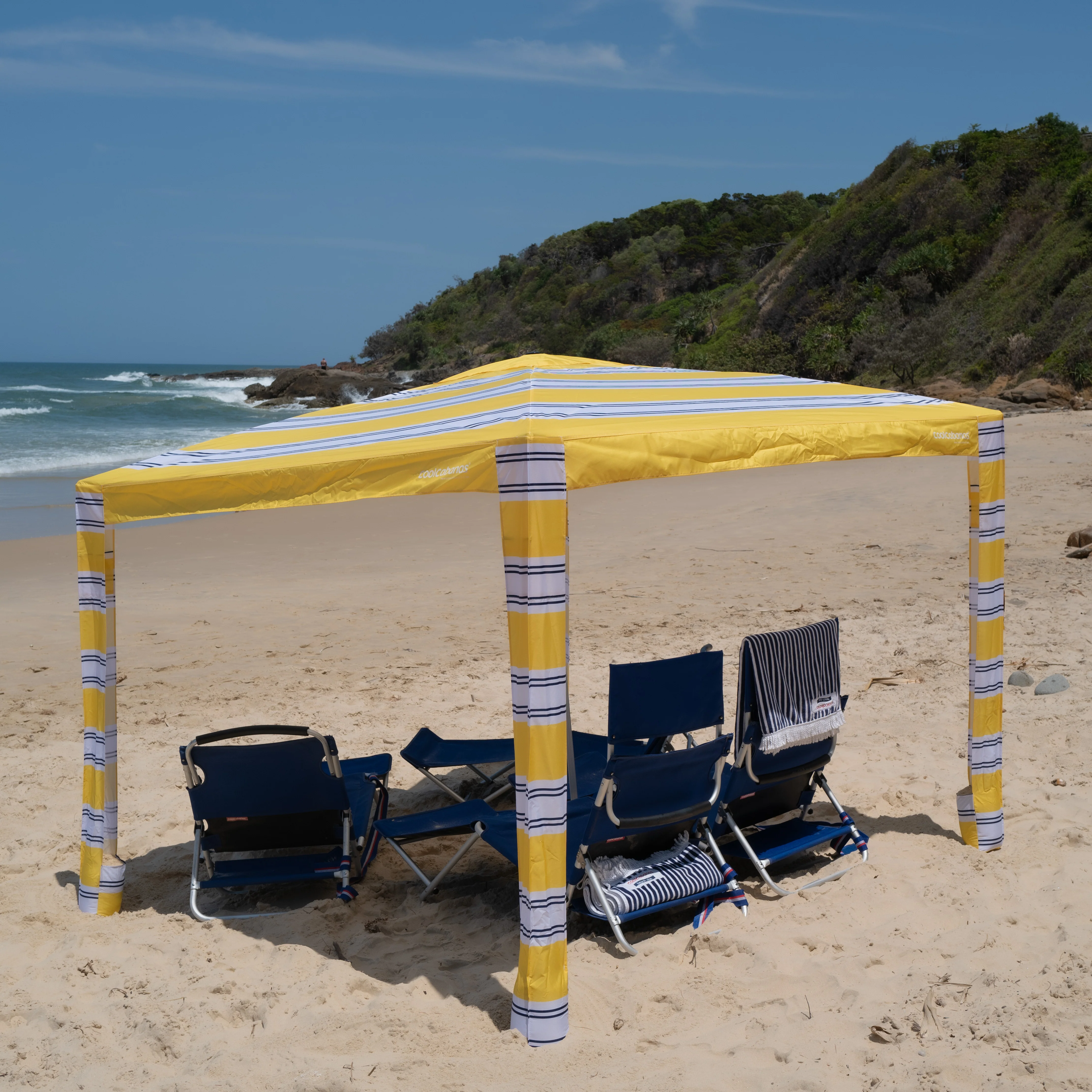 CoolCabana 5 Ombreggiatura da Spiaggia - Protezione UPF 50+, Ampia Zona d’Ombra
