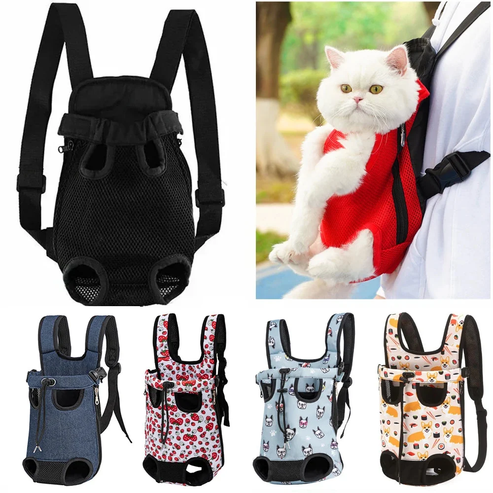Legs-Out Pet Carrier Backpack �C Adjustable, Breathable Mesh & Internal Safety Leash