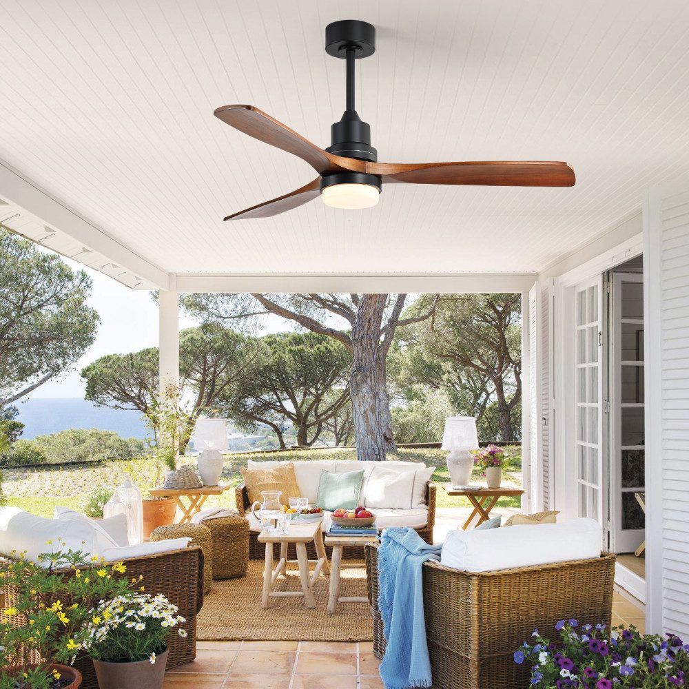 Deckenventilator 52 Zoll Deckenventilator mit LED-Beleuchtung, leisem DC-Motor