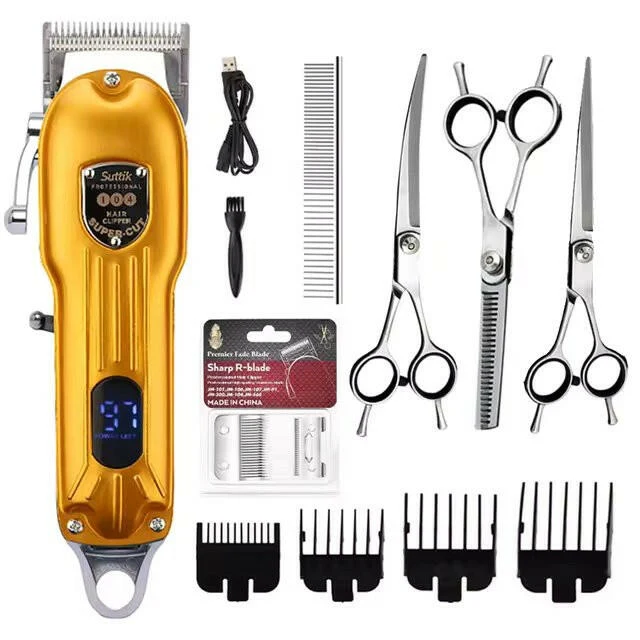 Dog Grooming Kit �C 7000 RPM Cordless Clipper with All-Metal Body & 4 Guide Combs