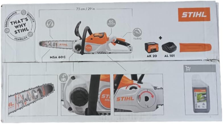 Stihl Akku-Kettensäge MSA 60 C-B Set mit Akku und Lagegerät, Batteriebetrieben