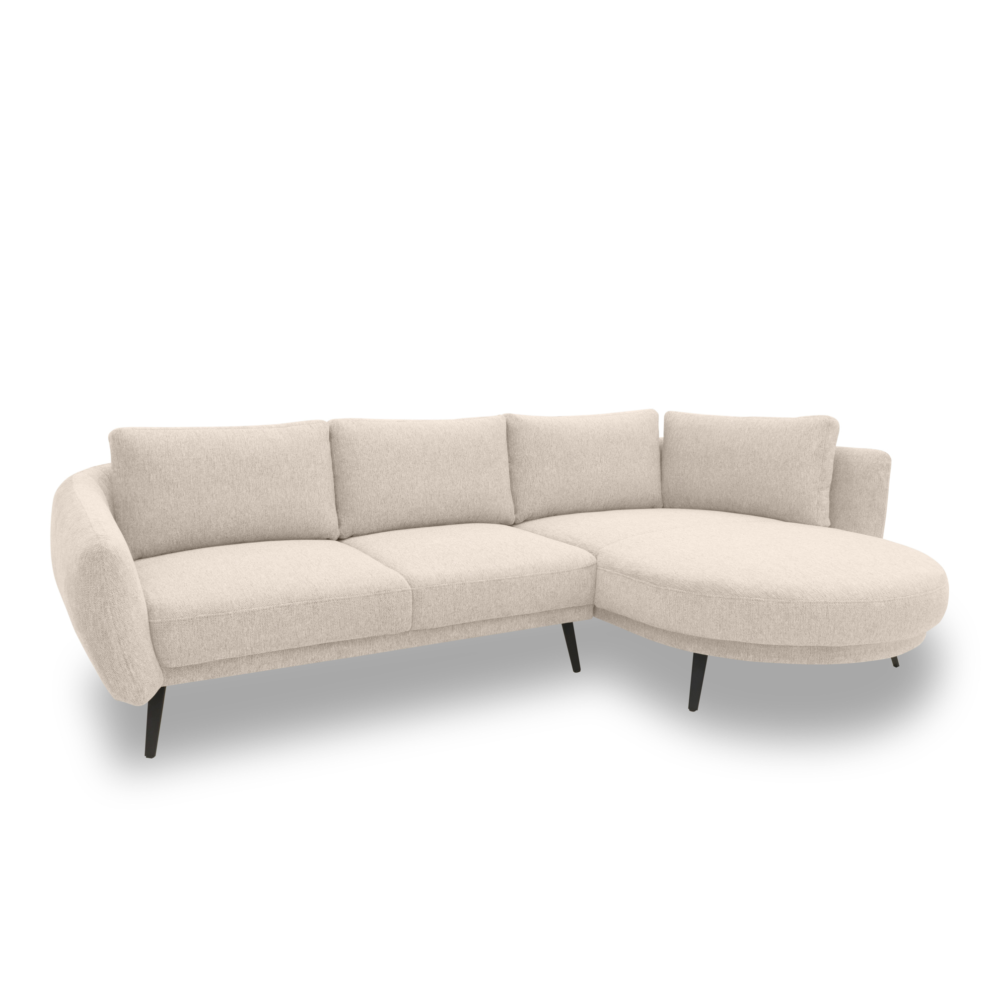 Ecksofa 200 020, Sofa in L-Form, Federkernpolsterung, 292 x 180 x 85 cm (BxTxH), beige