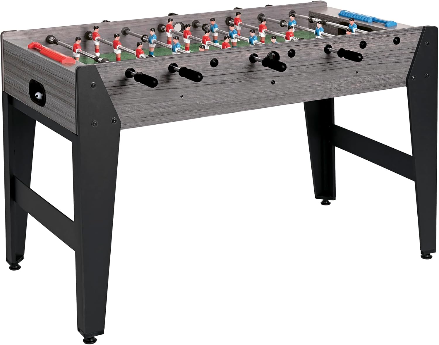 Garlando calciobalilla F-ZERO rovere grigio con aste uscenti.