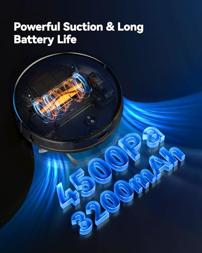 Imou Robot aspirapolvere 4500Pa RV1 aspirapolvere robot 2 in 1, ricarica automatica da 3200mAh, Navigazione LiDAR, APP : Casa e cucina