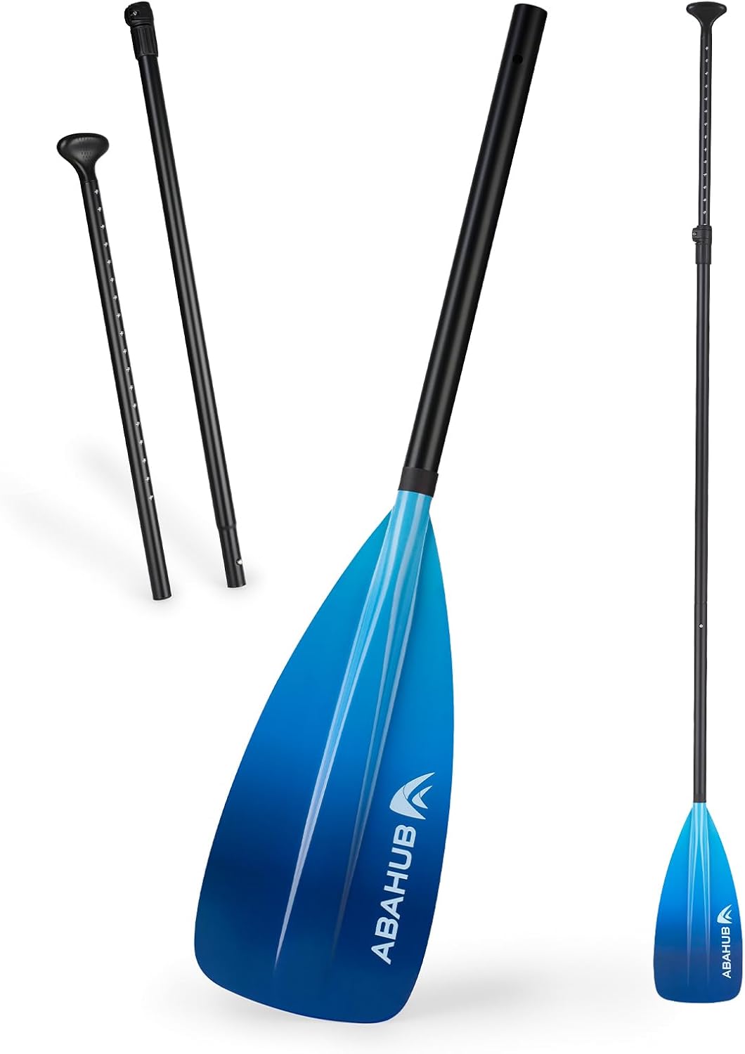 Abahub Pagaia SUP Alluminio Remi SUP Paddle Stand Up Paddle Telescopico 173-213 cm per Tavola da Surf Canoa SUP, Lama in Nylon di Plastica in Nero/Blu/Verde/Rosso/Arancione/Giallo