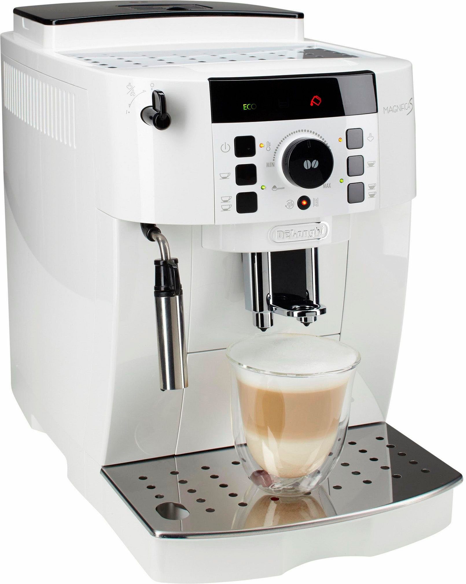 Kaffeevollautomat Magnifica S ECAM21.118.W - Milchaufschäumdüse für Cappuccino, Weiß