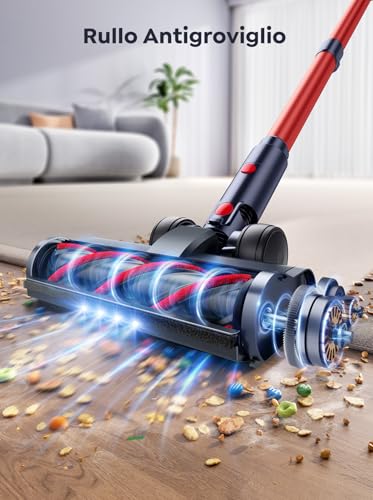 INTETURE Aspirapolvere Senza Fili potente,45Kpa/550W/60Mins Scopa Elettrica Senza Fili con Touchscreen Intelligente e Anti Avvolgimento,Aspirapolvere Senza Fili per Pavimenti/Tappeti/Peli Animali : Amazon.it: Casa e cucina