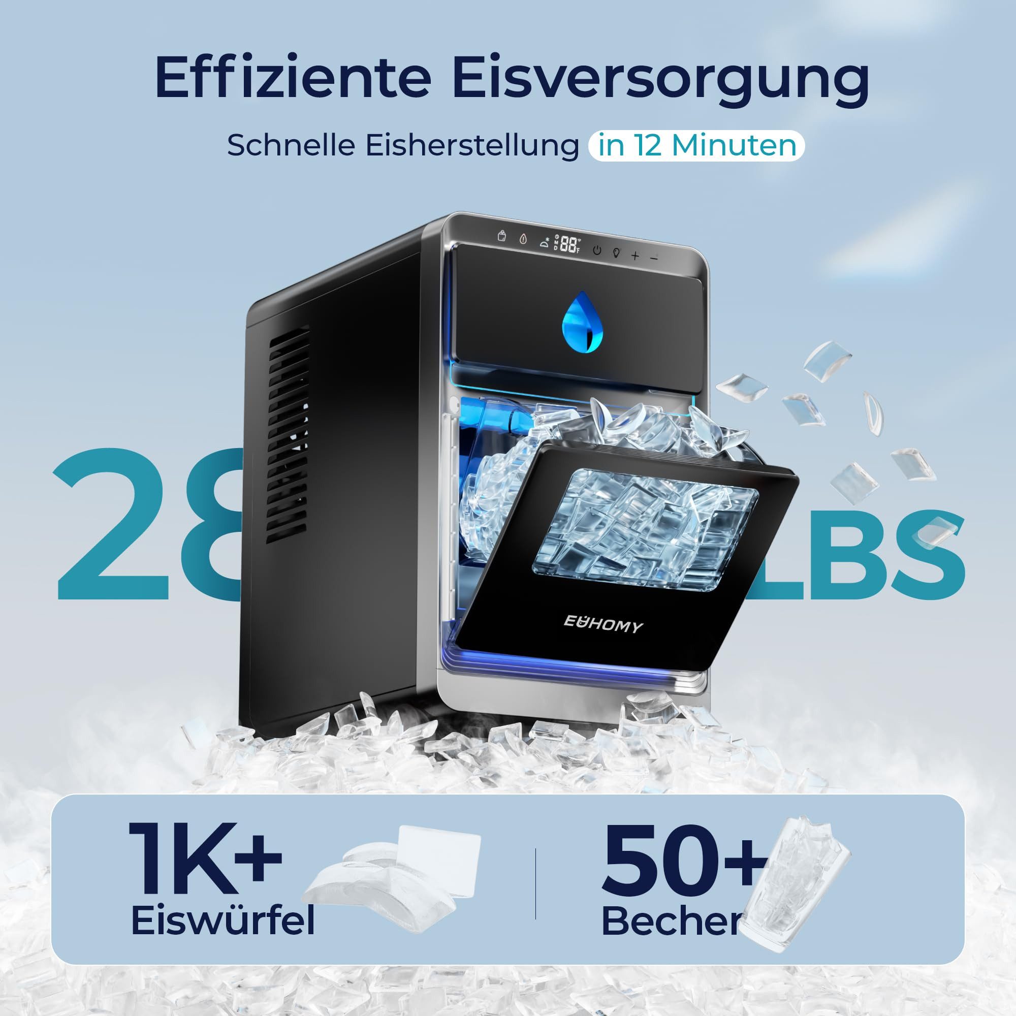 Eiswürfelmaschine Tragbarer Crescent mit Kristall-Halbmond