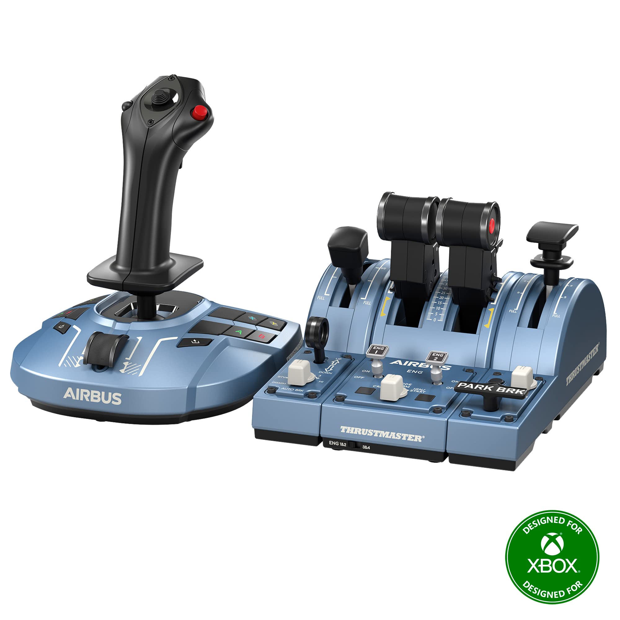 Thrustmaster TCA Captain Pack X Airbus Edition Joystick und Schubregler Flugsimulator-Steuerung für Xbox Series X S und PC