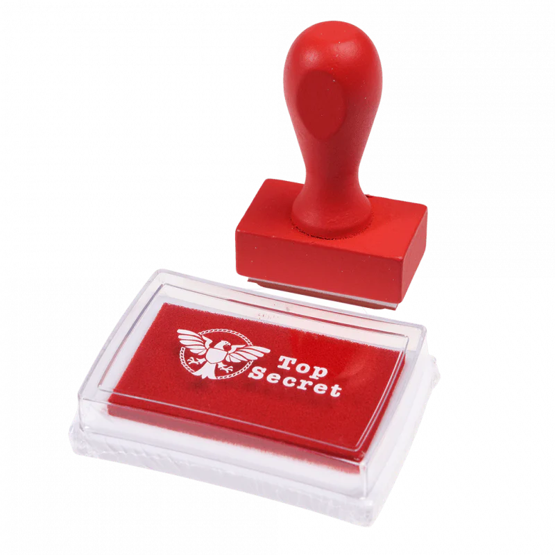 Rex London Top Secret Stamp & Ink Pad Set