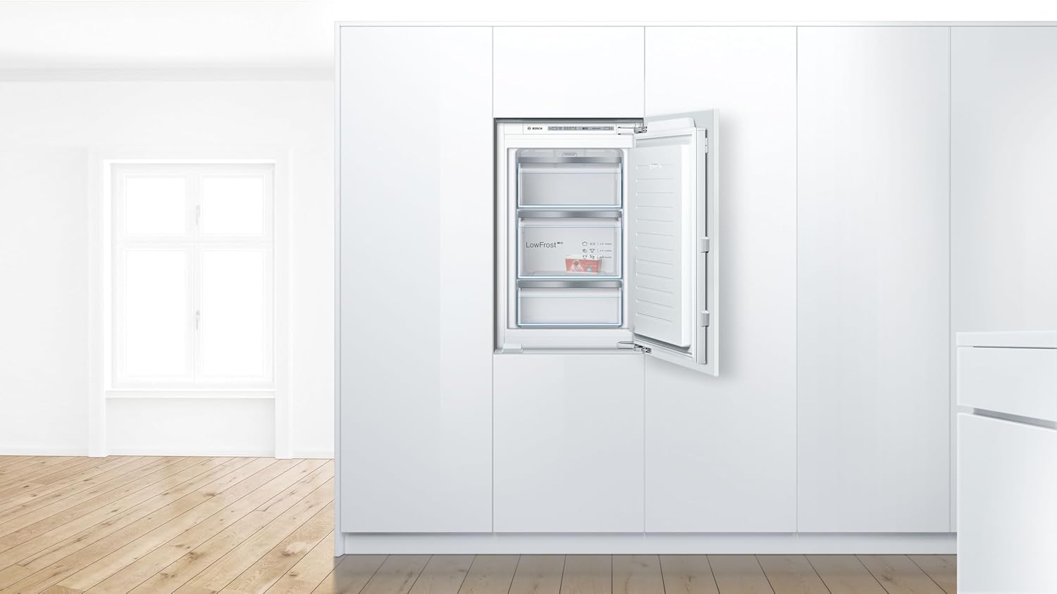 Bosch GIV11ADC0 Serie 6 Einbau-Gefrierschrank, 95 kWh, Jahr, 70 l, LowFrost, FreshSense, 72 x 56