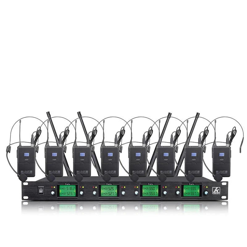 ERZHEN 8-Channel Wireless Microphone System | UHF Wireless Microphone #808
