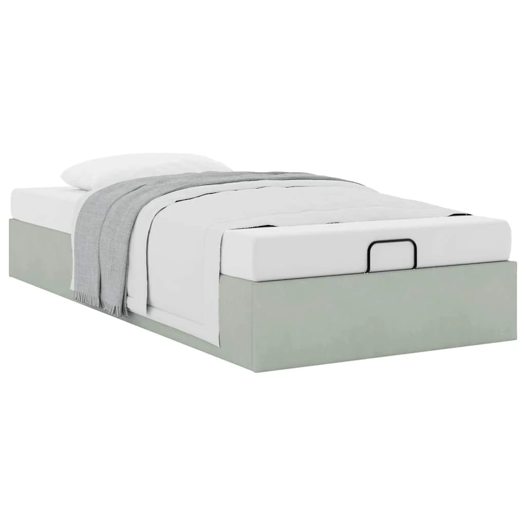 Struttura Letto Pouf Senza Materasso 100x200 cm Velluto