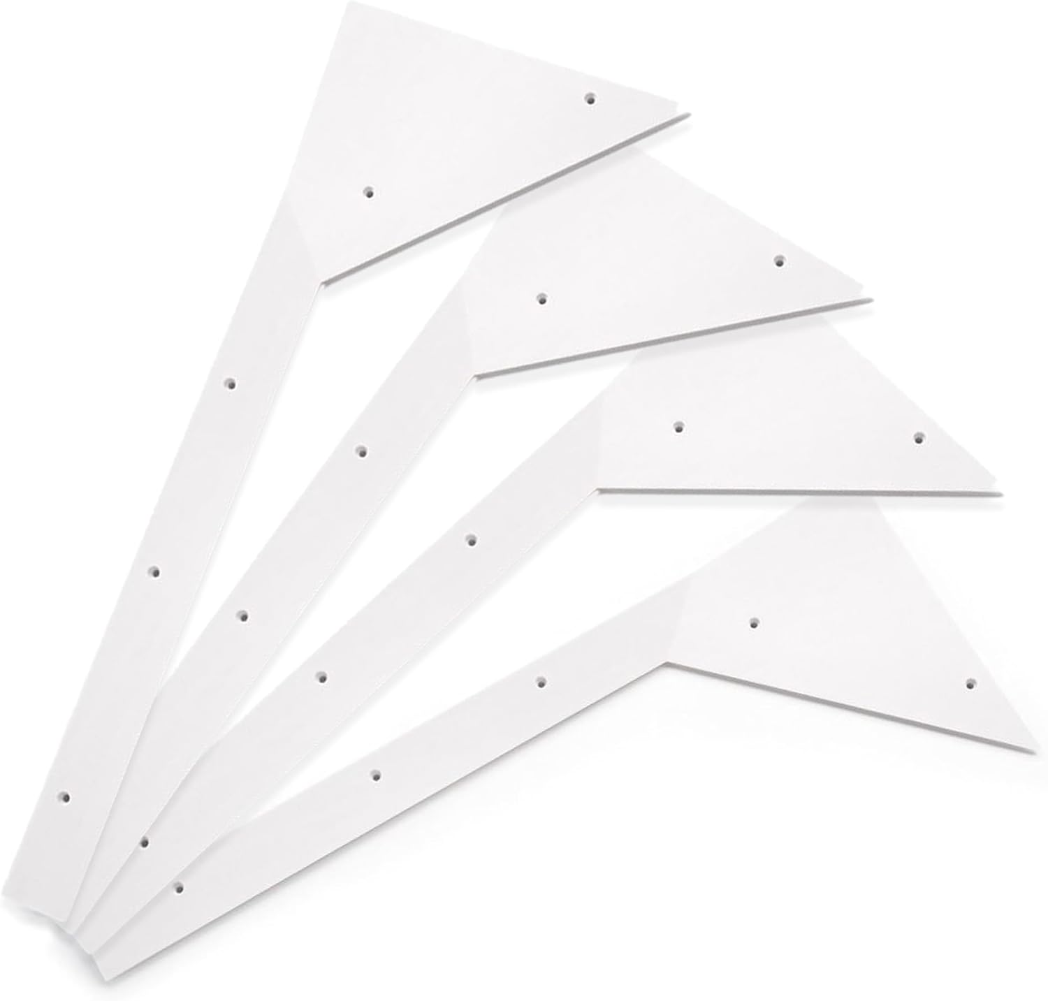 FAS PENDEZZA Serie Angolari Fermavetro per Calcio Balilla - Kit Completo Biliardino, Altezza 4 cm, Materiale in Nylon, Colore Bianco