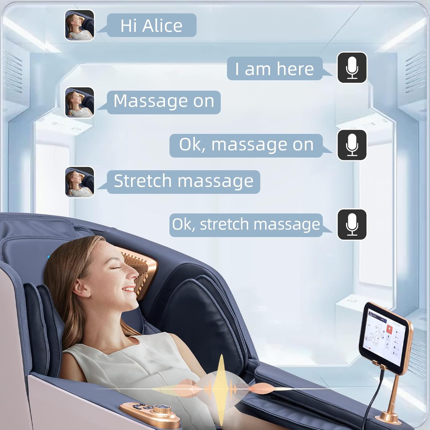 MassaMAX MT339 4D Massage Chair  Full Body Recliner with Auto Footrest  Zero Gravity  OTA Cloud Tech  SL Track  Deep Yoga Stretch  27 Modes  APP  AI Control  and Heating (Magic Black)